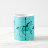 Draaimolenpaard - Turquoise en Aqua Koffiemok (Center)