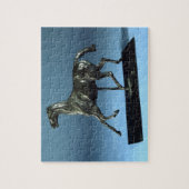 Draaipaarden (brons) legpuzzel (Verticaal)