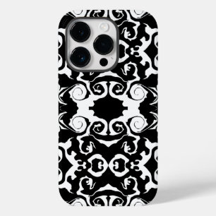 Draaipatroon in zwart-wit Case-Mate iPhone 14 pro hoesje