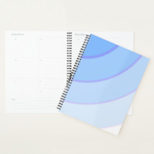 Draaipatroon pastel ombre blauw planner