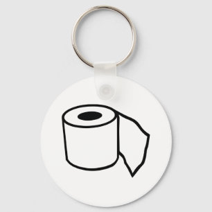Draairol voor toiletpapier sleutelhanger