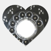 Draaischijftelefoon Hart Sticker (Voorkant)