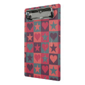 Draait en sterren roze mini klembord (Angled2)