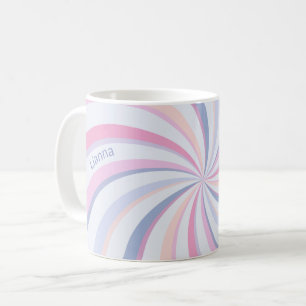 Draait Roze Blauw Perzik Koffiemok