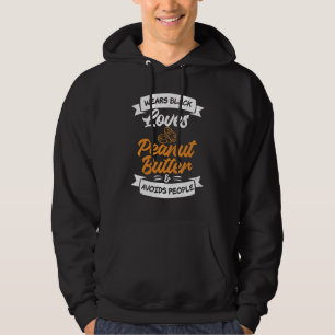 Draait zwart houdt van pindakaas en voorkomt mense hoodie