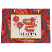 Draak 2024 Rood Chinees Nieuwjaarsfeest Groot Cadeauzakje (Voorkant)