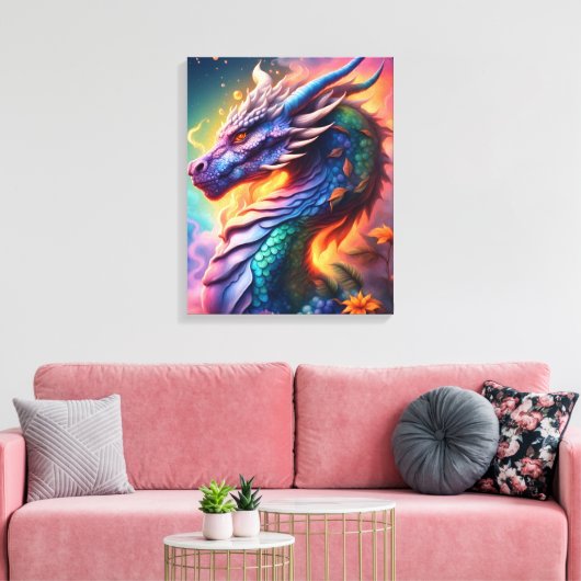 Draak 40,6 cm x 50,8 cm canvas afdruk (Insitu (Woonkamer))