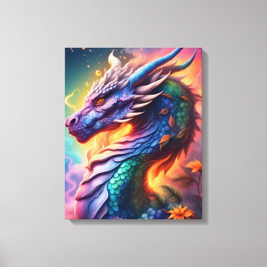 Draak 40,6 cm x 50,8 cm canvas afdruk (Voorkant)