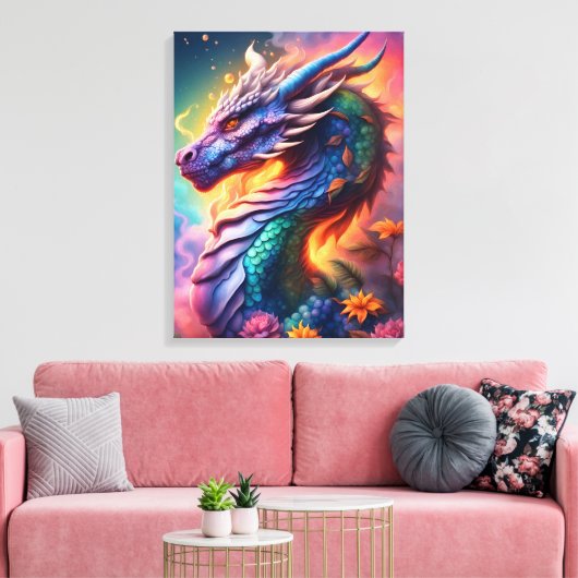 Draak 45,7 cm x 61 cm canvas afdruk (Insitu (Woonkamer))