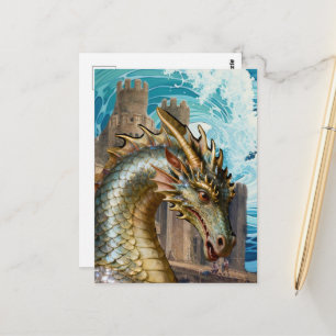 Draak bij het Kasteel Briefkaart
