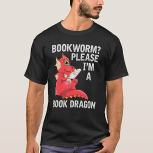 Draak boek boek boek boek boek boek literatuur t-shirt