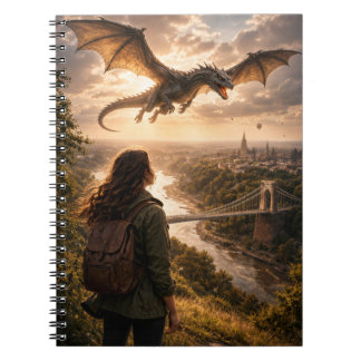 Draak boven Clifton Suspension Bridge Notitieboek