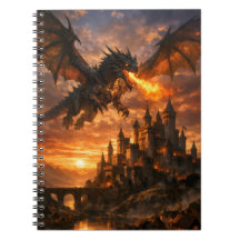 Draak boven kasteel Duskfall
