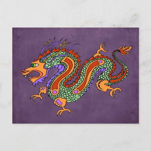 draak briefkaart (Voorkant)