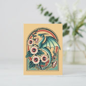  draak briefkaart (Staand voorkant)