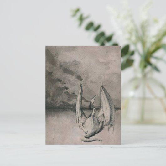 draak briefkaart (Staand voorkant)