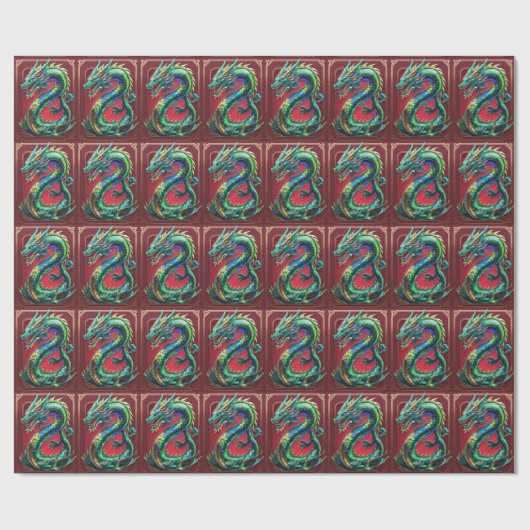 Draak Cadeaupapier (Vlak)