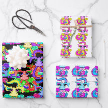 Draak Cadeaupapier Set