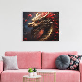 Draak Canvas Afdruk (Insitu (Woonkamer))