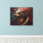 Draak Canvas Afdruk (Insitu (Houten vloer))