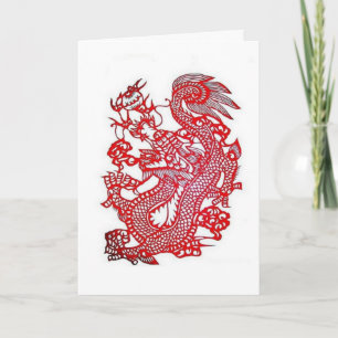 Draak-Chinese Zodiac / Feestdagen Kaart