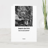 Draak de "Gelukkige van de de groetenkaart van de Kaart (Achterkant)