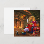 Draak door het vuur feestdagenkaart (Voorkant / Achterkant)