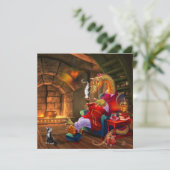 Draak door het vuur feestdagenkaart (Staand voorkant)