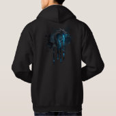 Draak druppelend blauwe vuur hoodie (Achterkant)