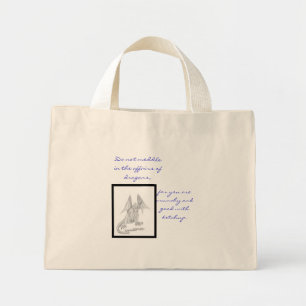 draak en ketchup mini tote bag