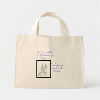 draak en ketchup mini tote bag