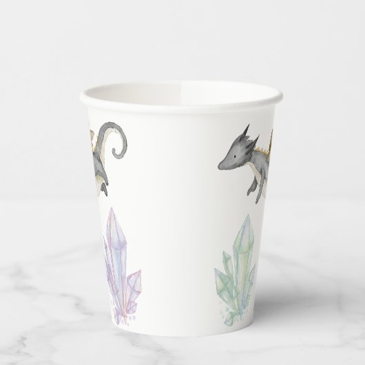 draak en kristal papieren bekers (Links)