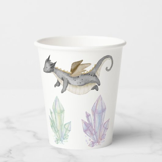 draak en kristal papieren bekers (Voorkant)