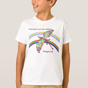 Draak en regenboog t-shirt