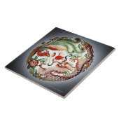 Draak en stencil tegeltje (Zijkant)