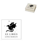 Draak en sterren 	rubberstempel (Gestempeld)