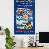 Draak en tijger ( Chinese Firecracker) Poster (Thuiskantoor)