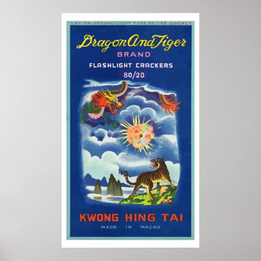 Draak en tijger ( Chinese Firecracker) Poster (Voorkant)