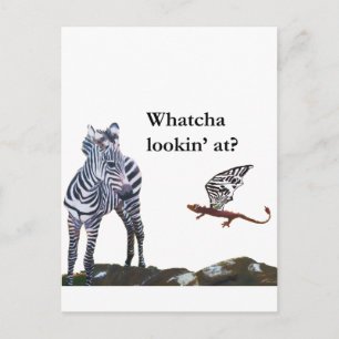 Draak en Zebra Briefkaart