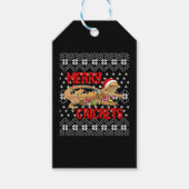 Draak Funny kerstversiering Gift Ugly Cadeaulabel (Voorkant)