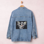 Draak geborduurd Denim Delight: Vrouwen jas Jacket (Hangar)