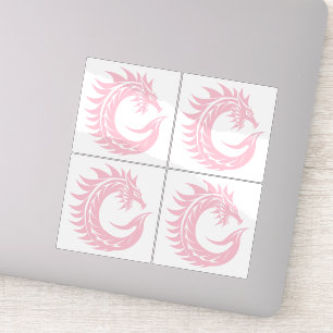 Draak gestileerde letter C, drakenalfabet, monogra Sticker