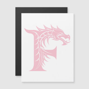 Draak gestileerde letter F, drakenalfabet, monogra Magnetische Uitnodiging