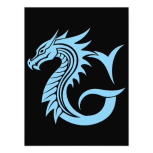 Draak gestileerde letter G, drakenalfabet, monogra Foto Afdruk