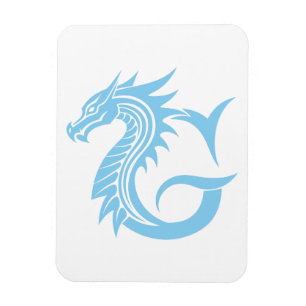 Draak gestileerde letter G, drakenalfabet, monogra Magneet