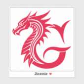 Draak gestileerde letter G, drakenalfabet, monogra Sticker (Vel)