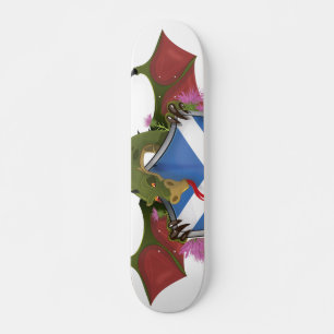 Draak gewikkeld rond Schots Schild Skateboard