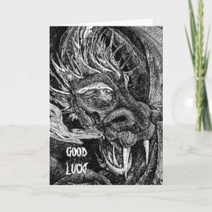 Draak 'Good Luck': de voortekst van de groentekaar Kaart