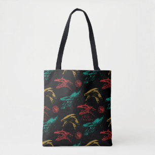 Draak hoofd patroon draagtas