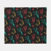 Draak hoofd patroon fleece deken (Voorkant (Horizontaal))